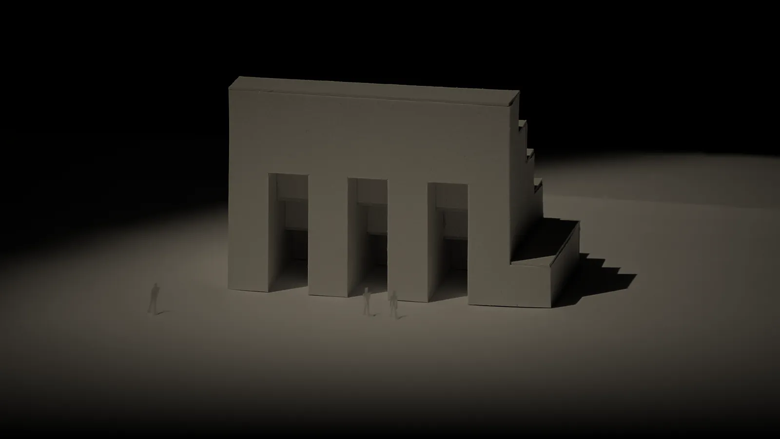An architectural model of a city